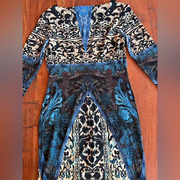Roberto Cavalli Blue Pattern Dress - Picture 4 of 7